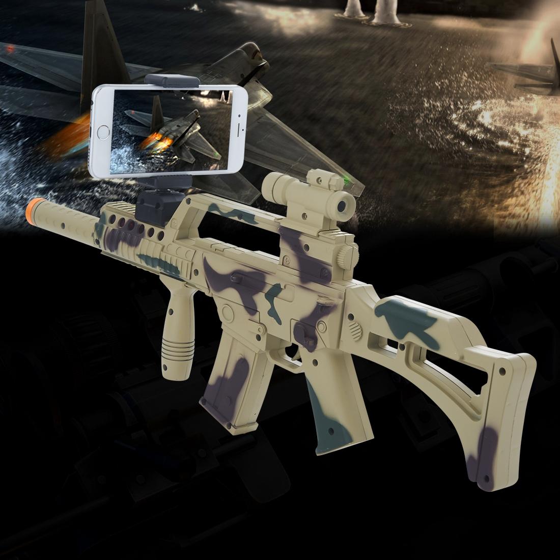 AR-3010 ABS Material Smart Bluetooth Handle Controllers AR Gun Toy for Games, Support iOS & Android Smartphones (Yellow)