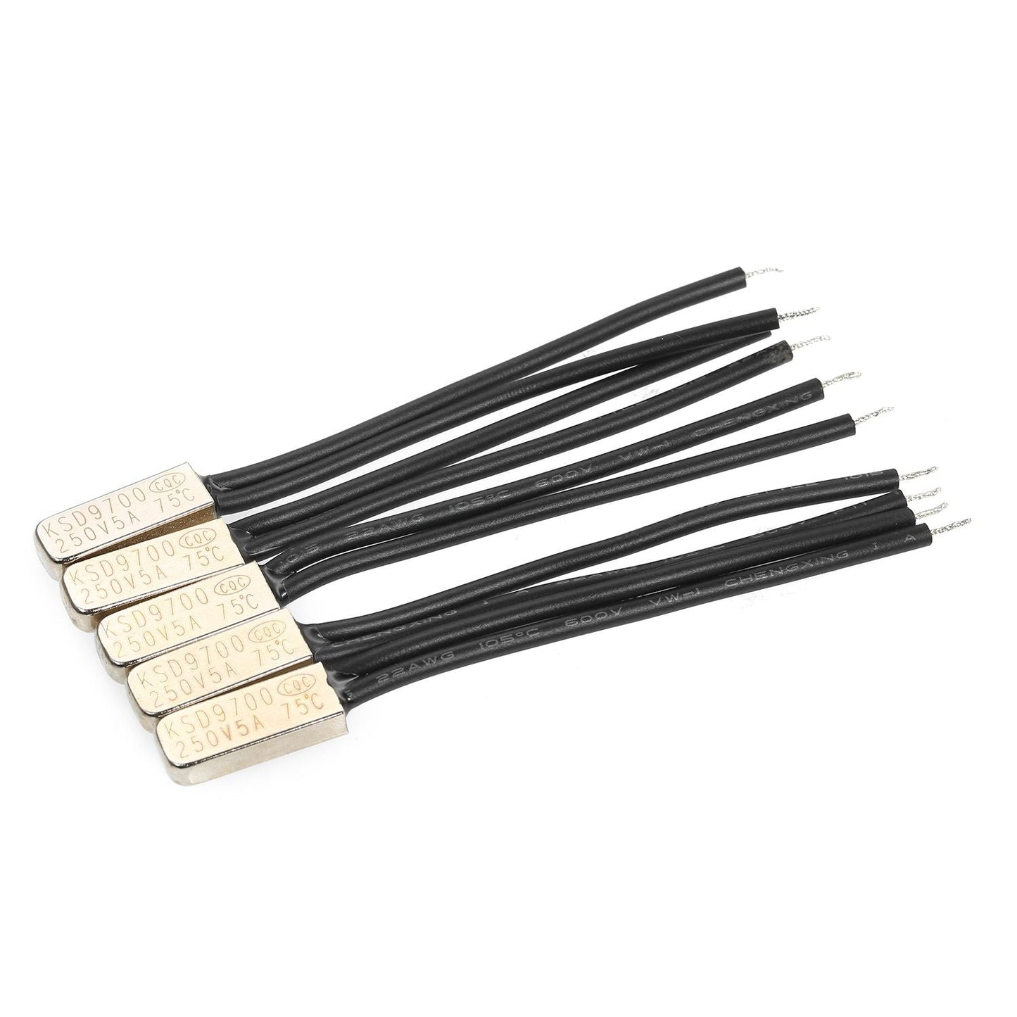 5pcs KSD9700 N.C Temperature Switch Normally Closed Thermal - 75 Celsius