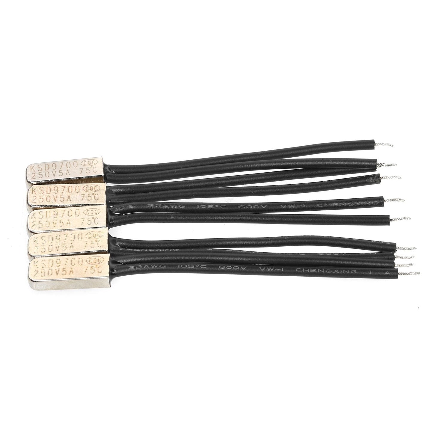 5pcs KSD9700 N.C Temperature Switch Normally Closed Thermal - 75 Celsius
