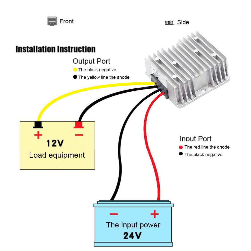 Portable DC/DC Converter Regulator 24V Step Down To 12V 10A - 3
