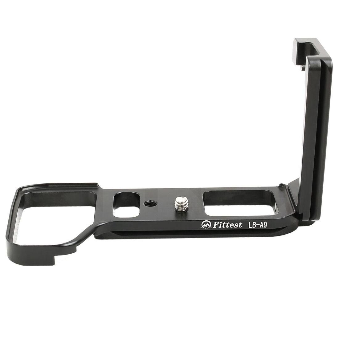 FITTEST LB-A9 Vertical Shoot Quick Release L Plate Bracket Base Holder for Sony ILCE-9 / ILCE-7M3 (Black)