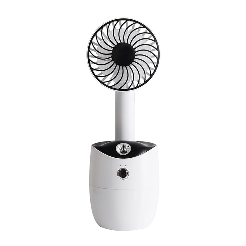 LLD-21 3.2-5.2W Splittable Shakeable 3-speed Control Cool Handheld Fan with Humidifier + Charging + Storage Integrated Base, Water Tank Capacity: 300ml (Blue)