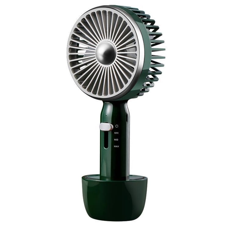 WiWU F302 Retro Portable Handheld USB Mini Fan with 3 Gears Wind Level (Green)