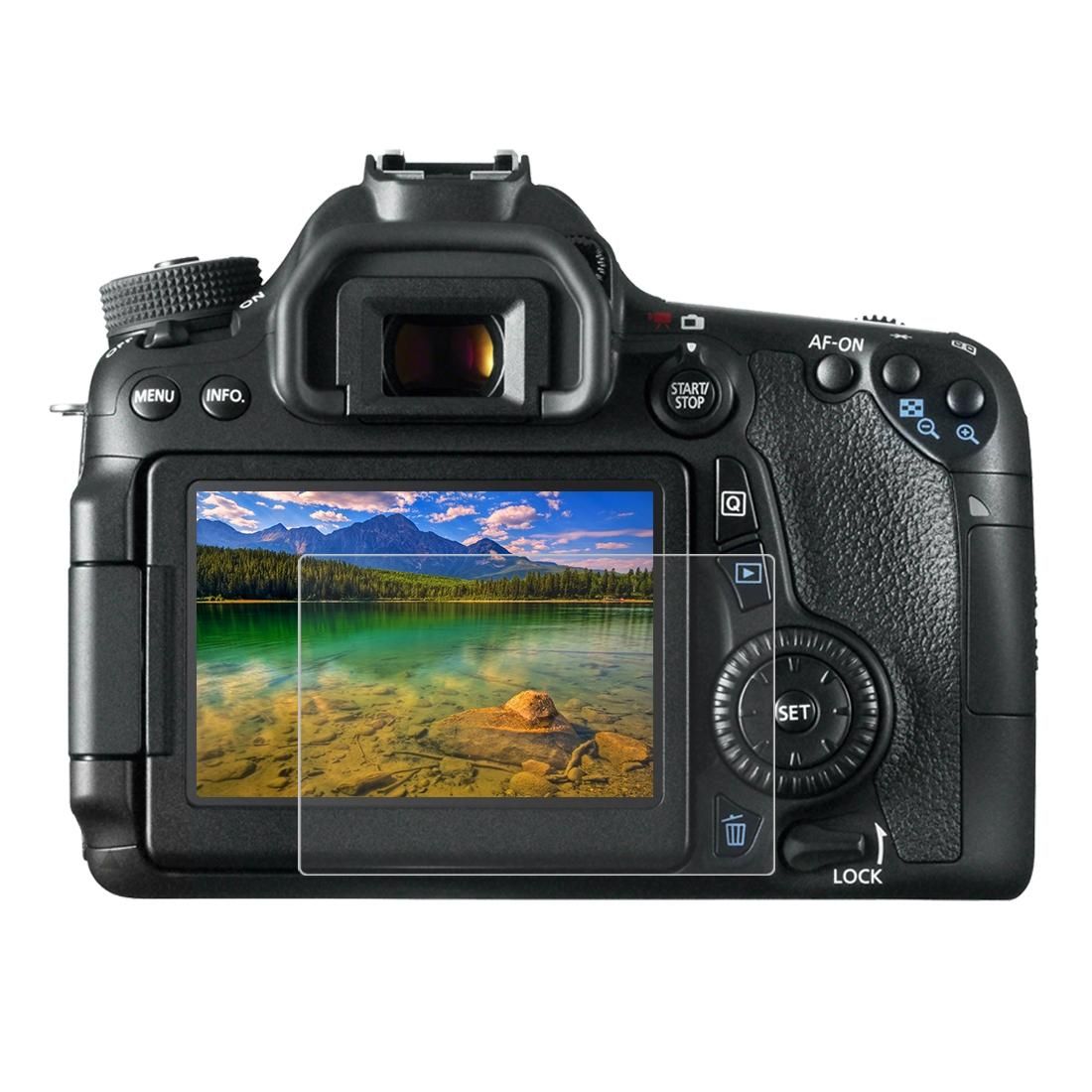 PULUZ 2.5D 9H Tempered Glass Film for Canon 650D, Compatible with 80D / 70D / 77D / 800D / 700D / 750D / 760D / XC10 / XC15 / 7D2, Pentax Q1 / K-S1 /Q10 / Q7, Panasonic ZS35, Nikon V1