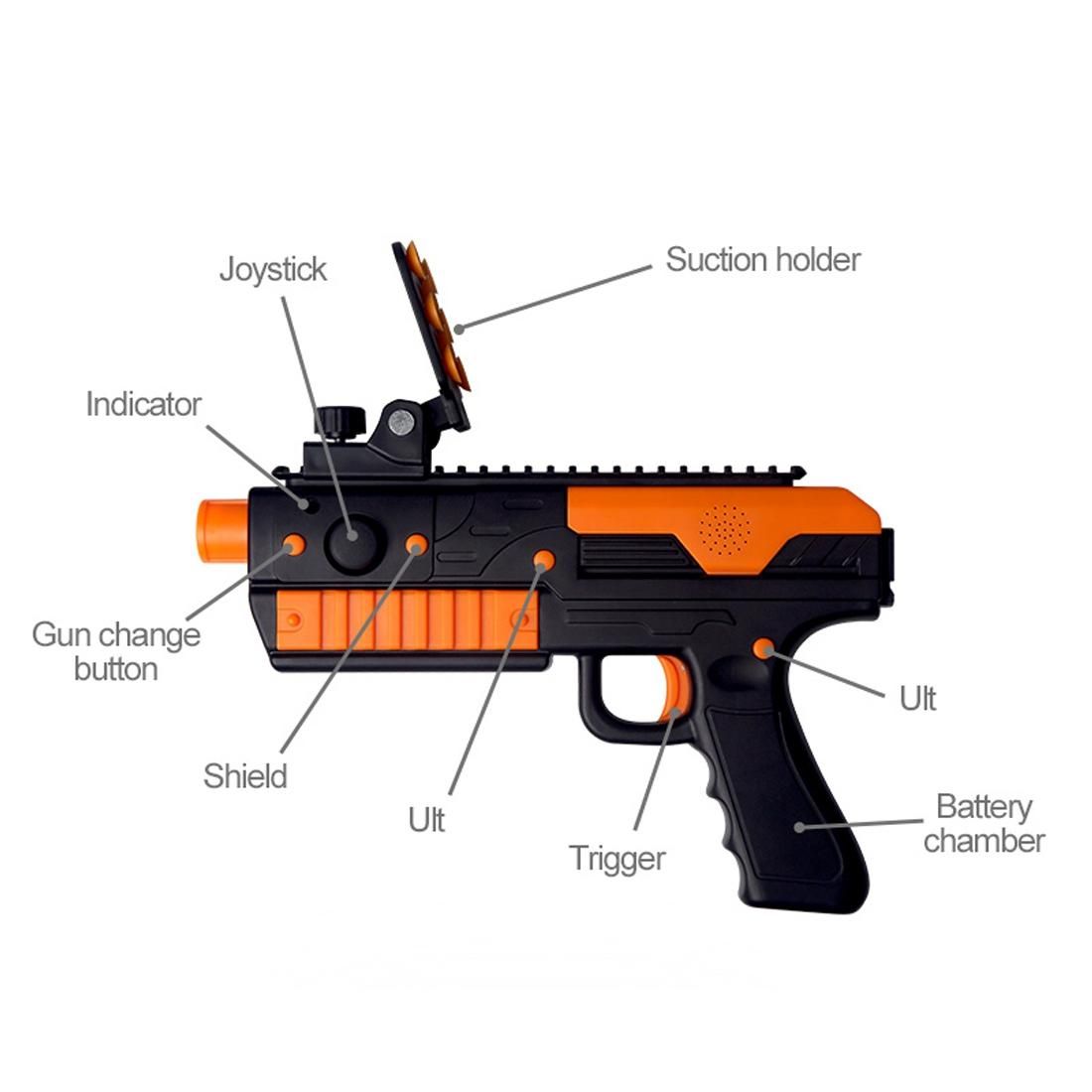 New Tech Entertainment Immersive AR-Gun RK3 Game Equipment Virtuality and Reality Interaction Bluetooth Shooting Game Gun (Orange)