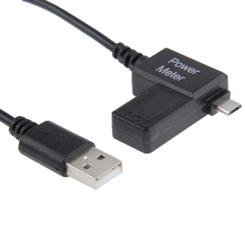 USB Charger with Power Meter Tester Voltage LED Display for Mobile Phones / Tablets, Cable Length: 1m