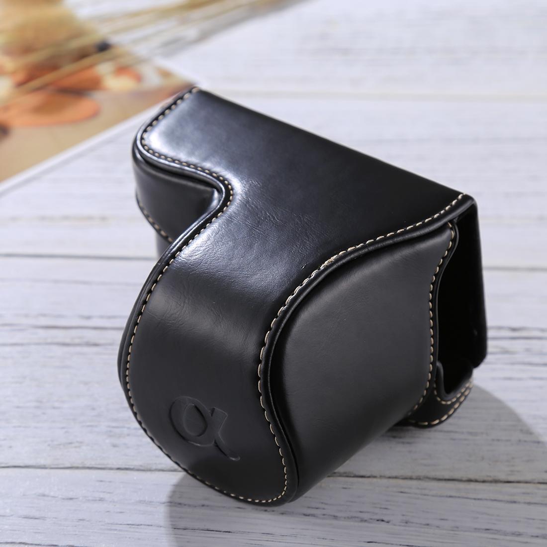 Full Body Camera PU Leather Case Bag with Strap for Sony A5100 / A5000 / NEX-3N (Black)