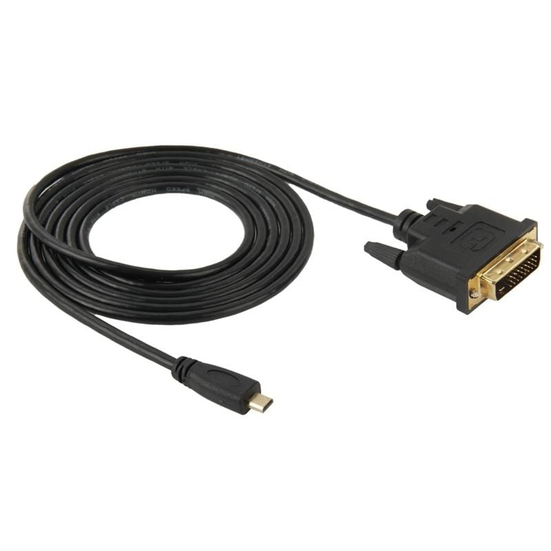 1.8m Micro HDMI Male to DVI 24+1 Pin Male Adapater Cable