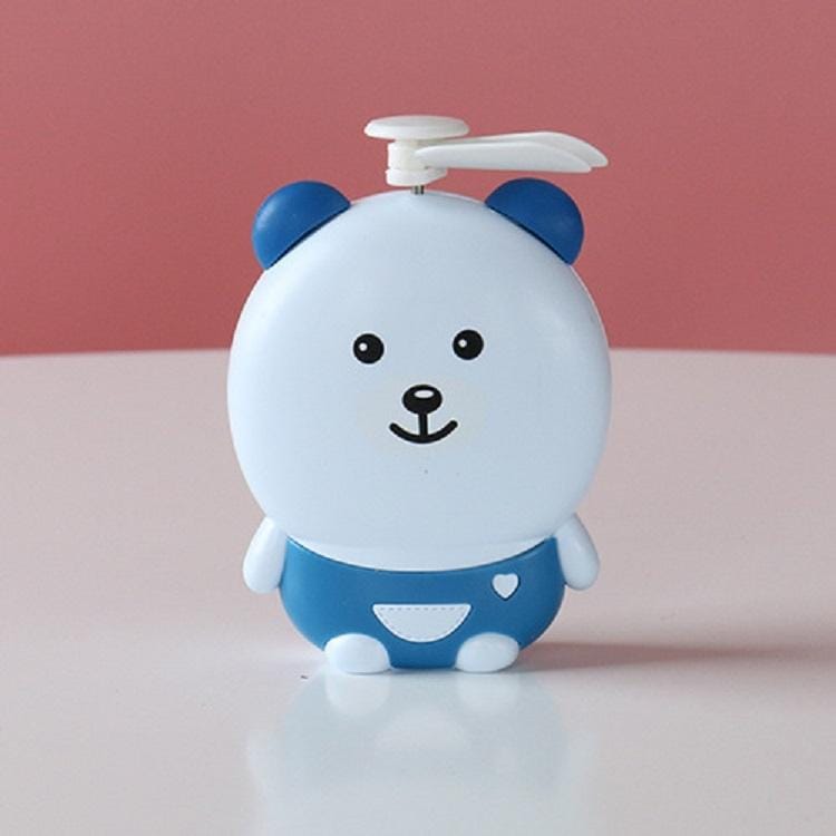 Portable USB Mini Fan Multi-function Cartoon Lighting Fan (Green Ladybug)