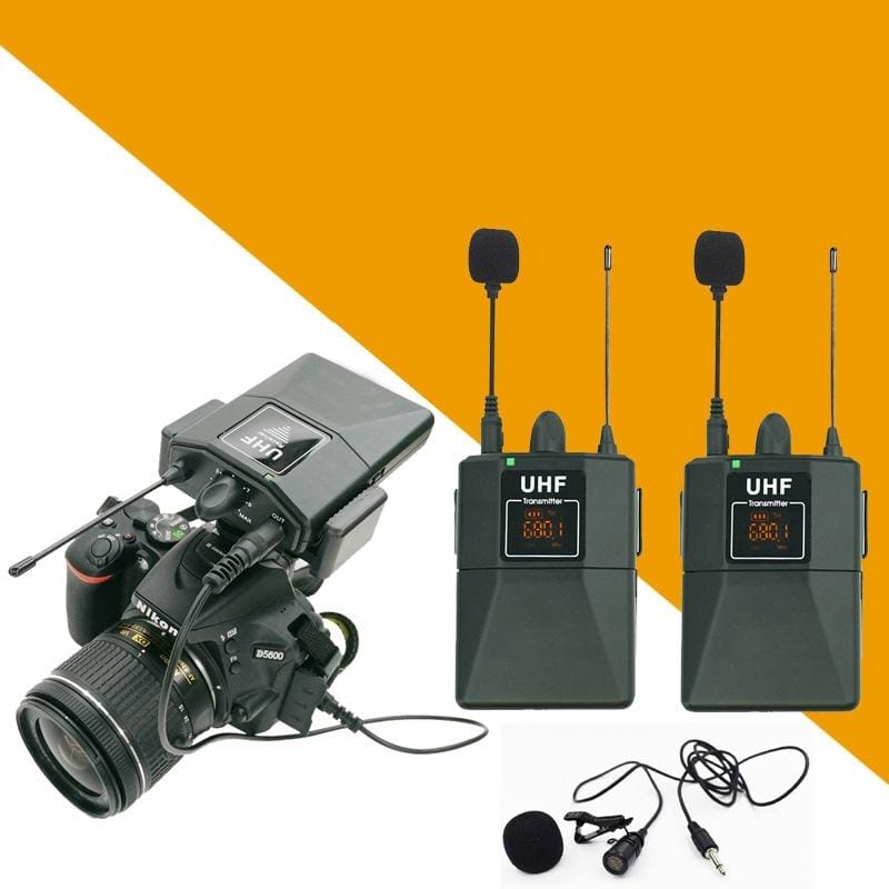 3 in 1 Wireless Recording Microphone SLR Camera Photography Radio Mobile Phone Interview Lavalier Microphone