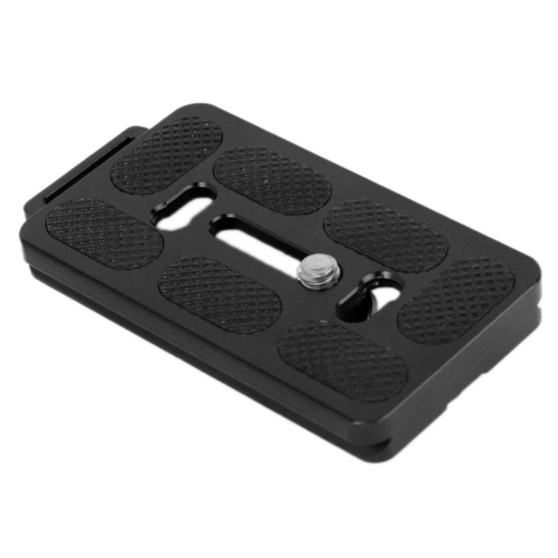 Aluminum Quick Release Plate with Hole for Tripod PU70 (Black)