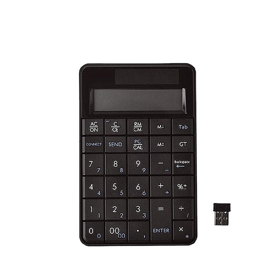 MC-56AG 2 in 1 2.4G USB Numeric Wireless Keyboard & Calculator with LCD Display (Black)