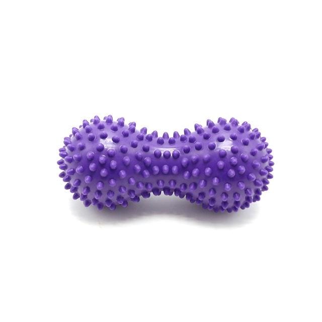 Peanut Shape Relieve Muscle Pain PVC Spike Massage Ball (Purple)
