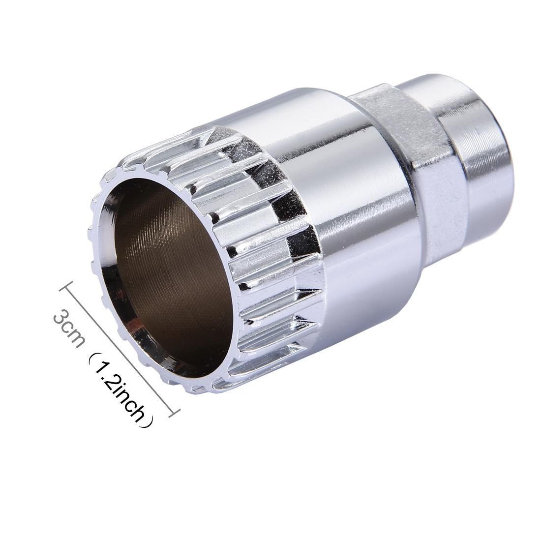 Bicycle Bike Cassette Freewheel Lockring Remover Remove Tool fits for Shimano (Silver)