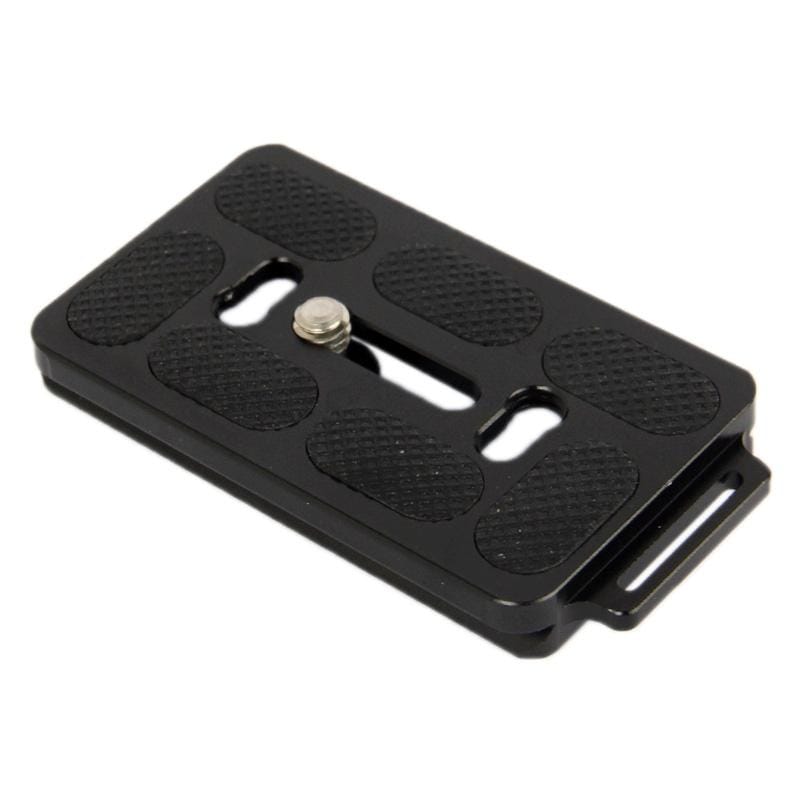 Aluminum Quick Release Plate with Hole for Tripod PU70 (Black)