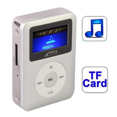 TF Card Slot MP3 Player with LCD Screen, Speaker (Silver)