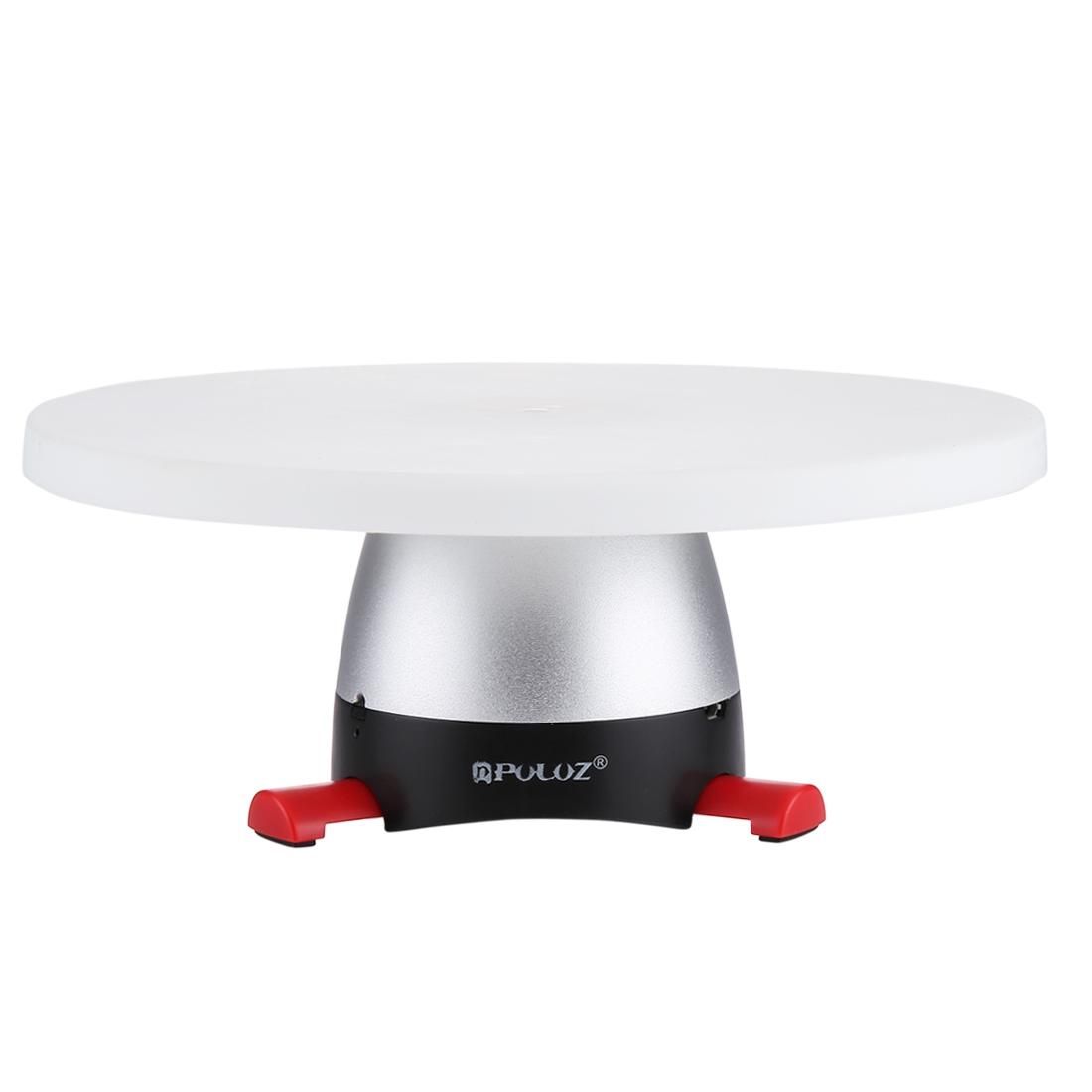 PULUZ Electronic 360 Degree Rotation Panoramic Tripod Head + Round Tray with Control Remote for Smartphones, GoPro, DSLR Cameras (Red)
