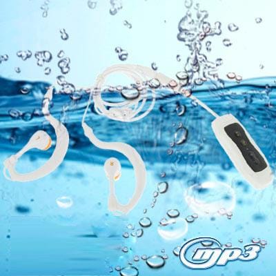 4GB Waterproof IPX8 Maximun Functional Depth 50m MP3 Player with FM Stereo & Belt Clamp (White)