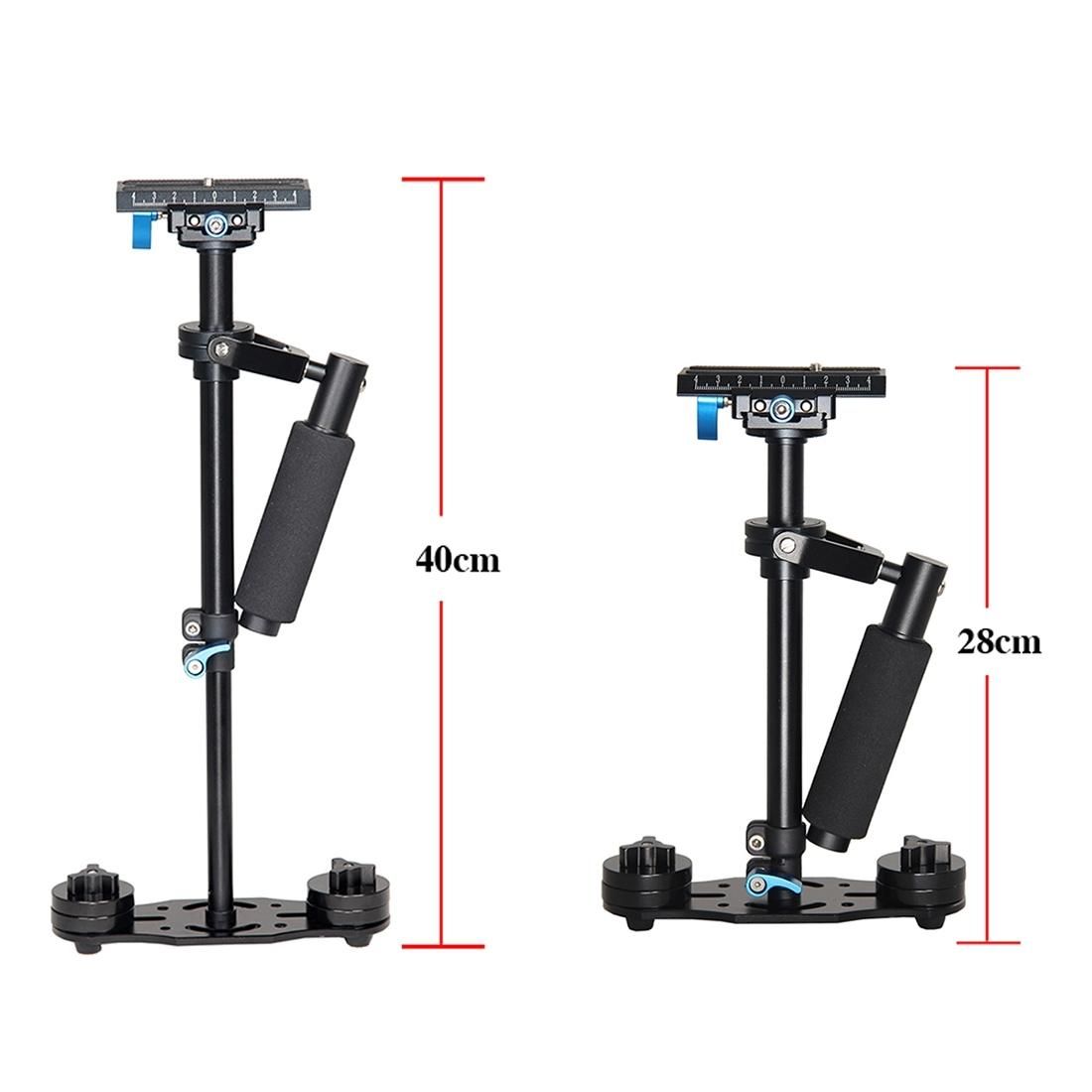YELANGU S40L 40cm Aluminum Alloy Handheld Stabilizer for DSLR Camera DV (Black)