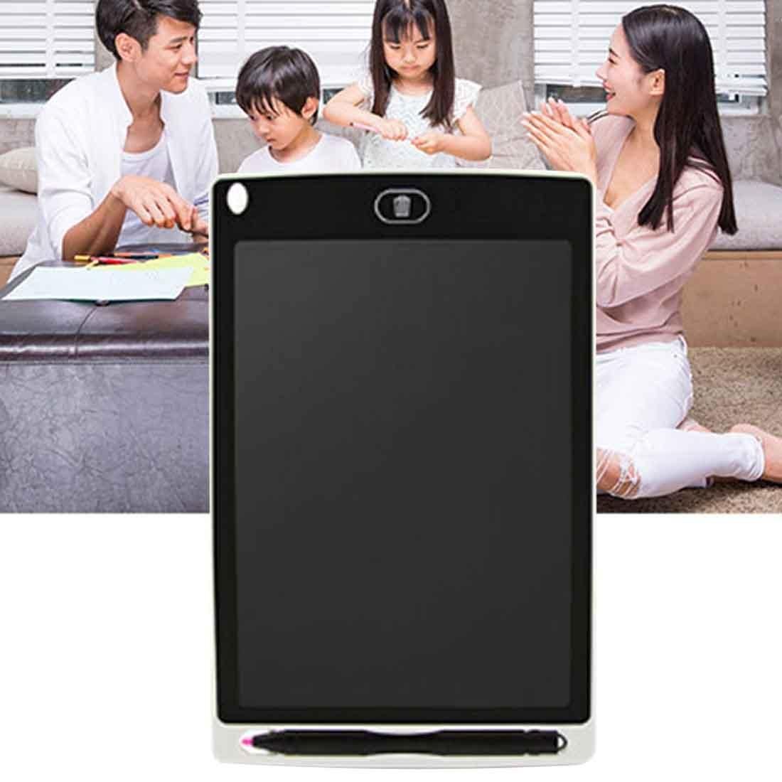 CHUYI 8.5 inch LCD Writing Tablet Electronic Graphic Board E Writer Paperless Digital Drawing Notepad for Home Office Writing Drawing (White)