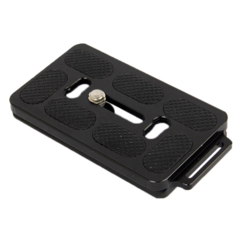 Aluminum Quick Release Plate with Hole for Tripod PU70 (Black)