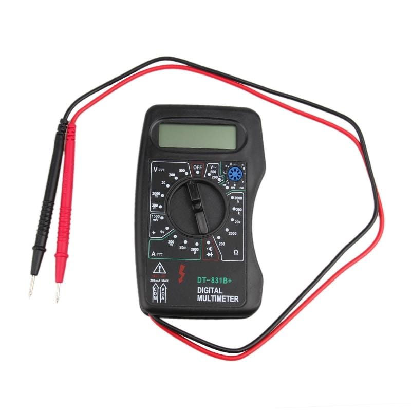 AC/DC DT831B+ LCD Display Handheld Digital Multimeter (Black)