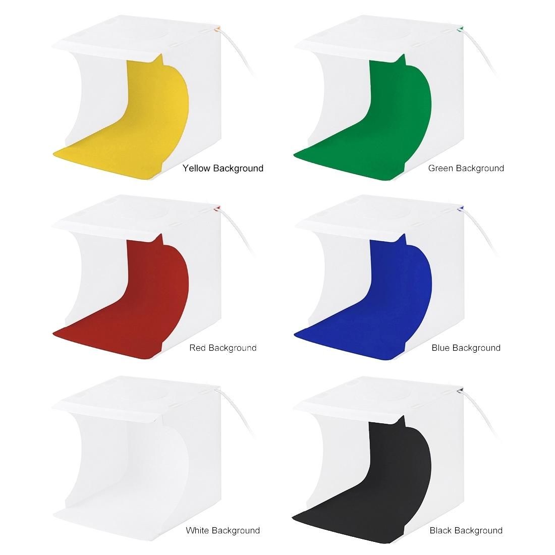 PULUZ 30cm Folding Portable Ring Light Photo Lighting Studio Shooting Tent Box Kit with 6 Colors Backdrops , Unfold Size: 31cm x 31cm x 32cm (Style1)
