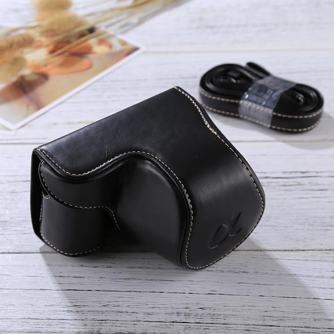 Full Body Camera PU Leather Case Bag with Strap for Sony A5100 / A5000 / NEX-3N (Black)