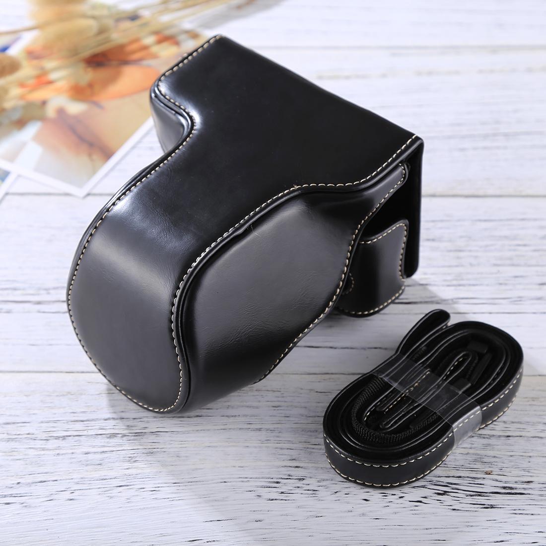 Full Body Camera PU Leather Case Bag with Strap for FUJIFILM X-A3 / X-A2/ X-M1 / X-A10 (Black)