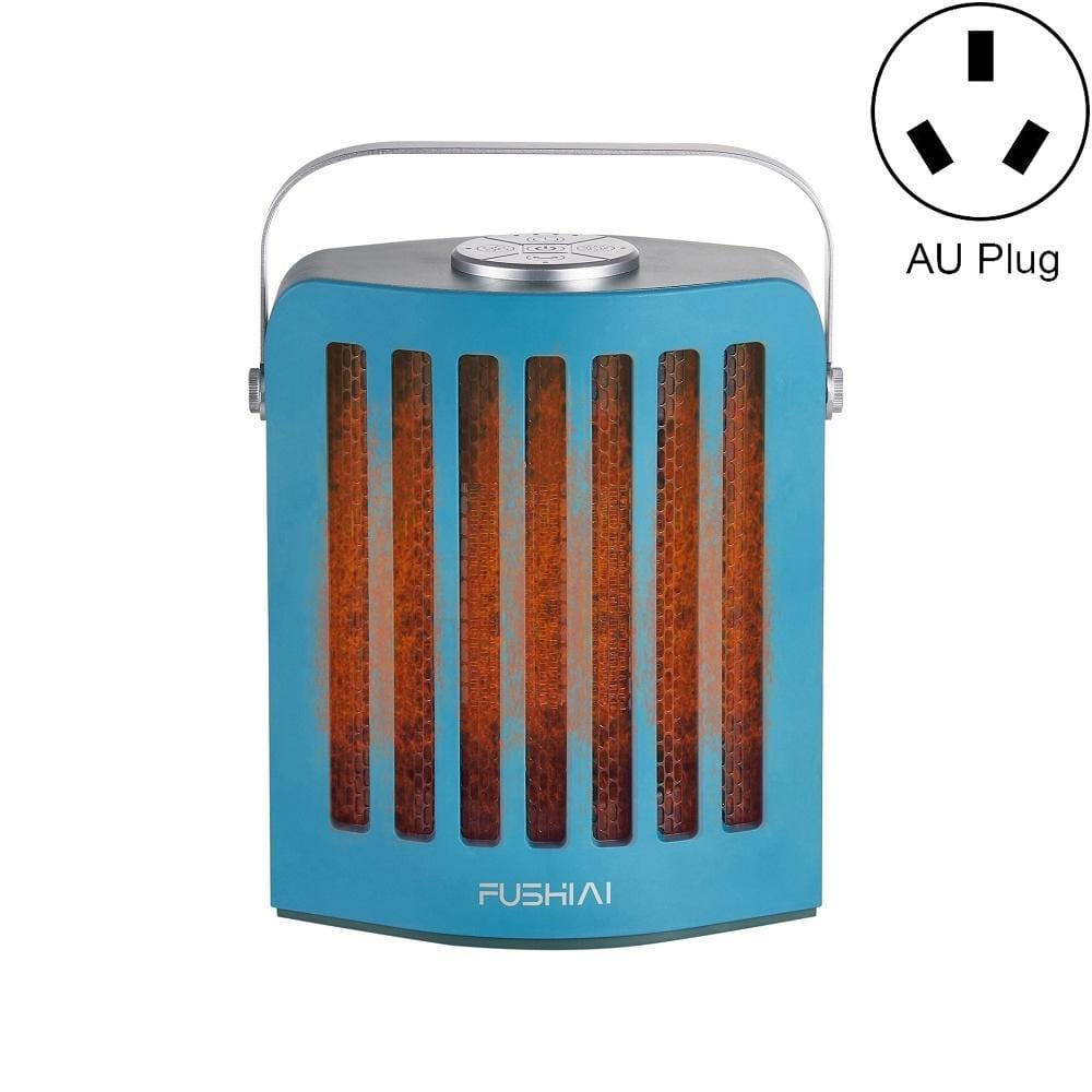 FUSHIAI Office Table Mini Small PTC Heater Desktop Quick Heat Silent Heater, Size:AU Plug (Green)
