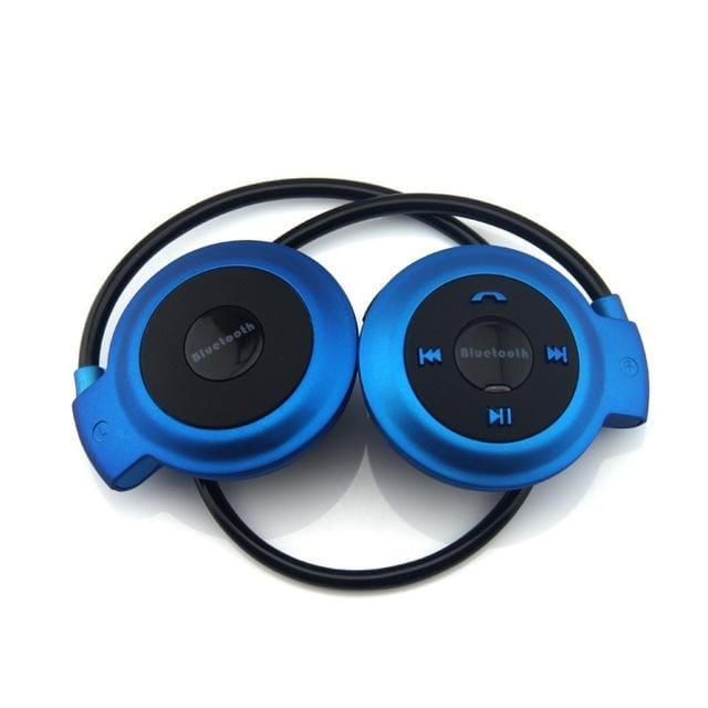 NVAHVA MP3 Player Bluetooth Headphone, Wireless MP3 Player With FM Radio, Stereo Earphone TF Card MP3 Max to 32GB (Blue)