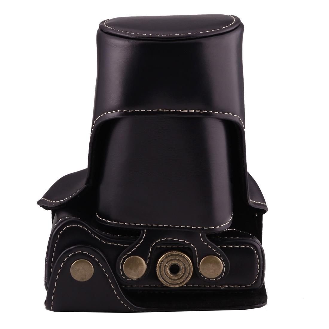 Full Body Camera PU Leather Case Bag with Strap for Canon EOS M3 (Brown)