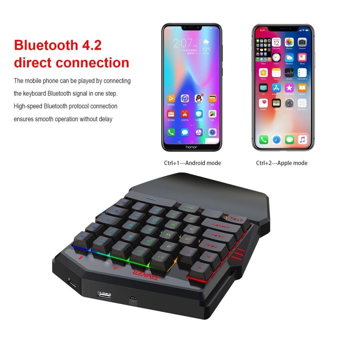 HXSJ K99 Bluetooth 4.2 Mobile Game Keyboard Throne Mouse Set