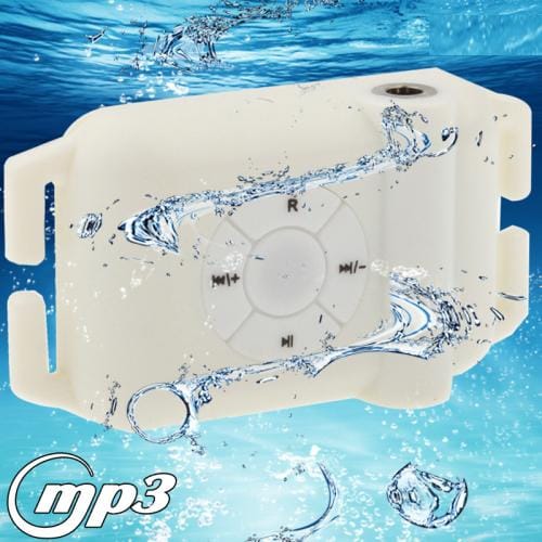 8GB Waterproof Swimmer USB MP3 Player with Earphone and FM Radio Function , Baby Blue (White)