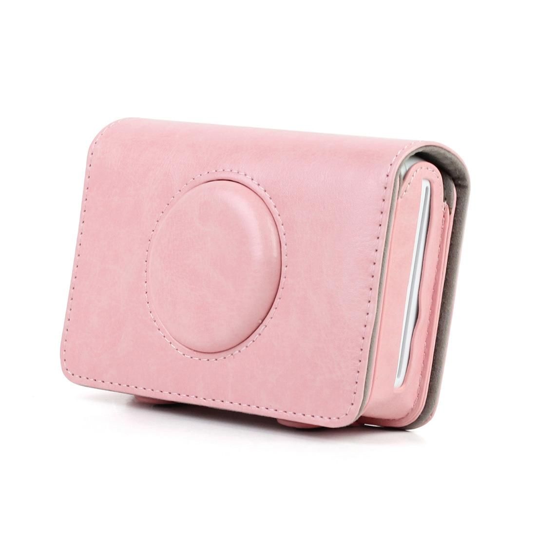 Solid Color PU Leather Case for Polaroid Snap Touch Camera (Pink)