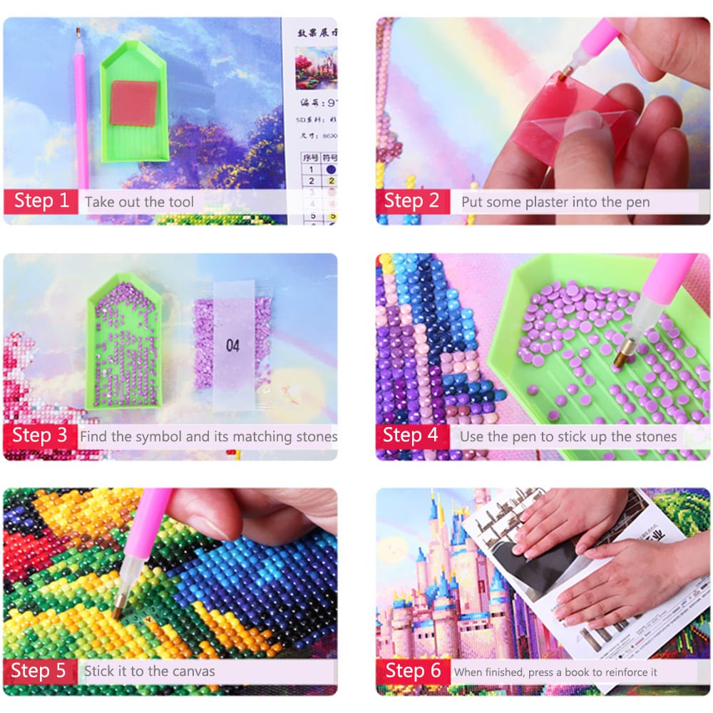 5D DIY Diamond Painting Kit Arts Crafts Embroidery Cross - 1