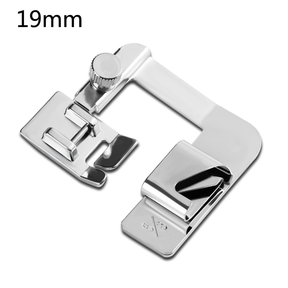 3Pcs Wide Foot Set Hemmer Adjustable Rolled Hem Snap-On