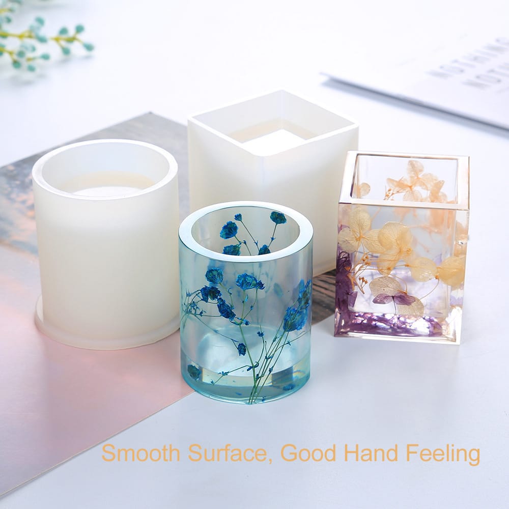 Silicone Molds DIY Making Crafts Decoration Pen Container - Round Shape