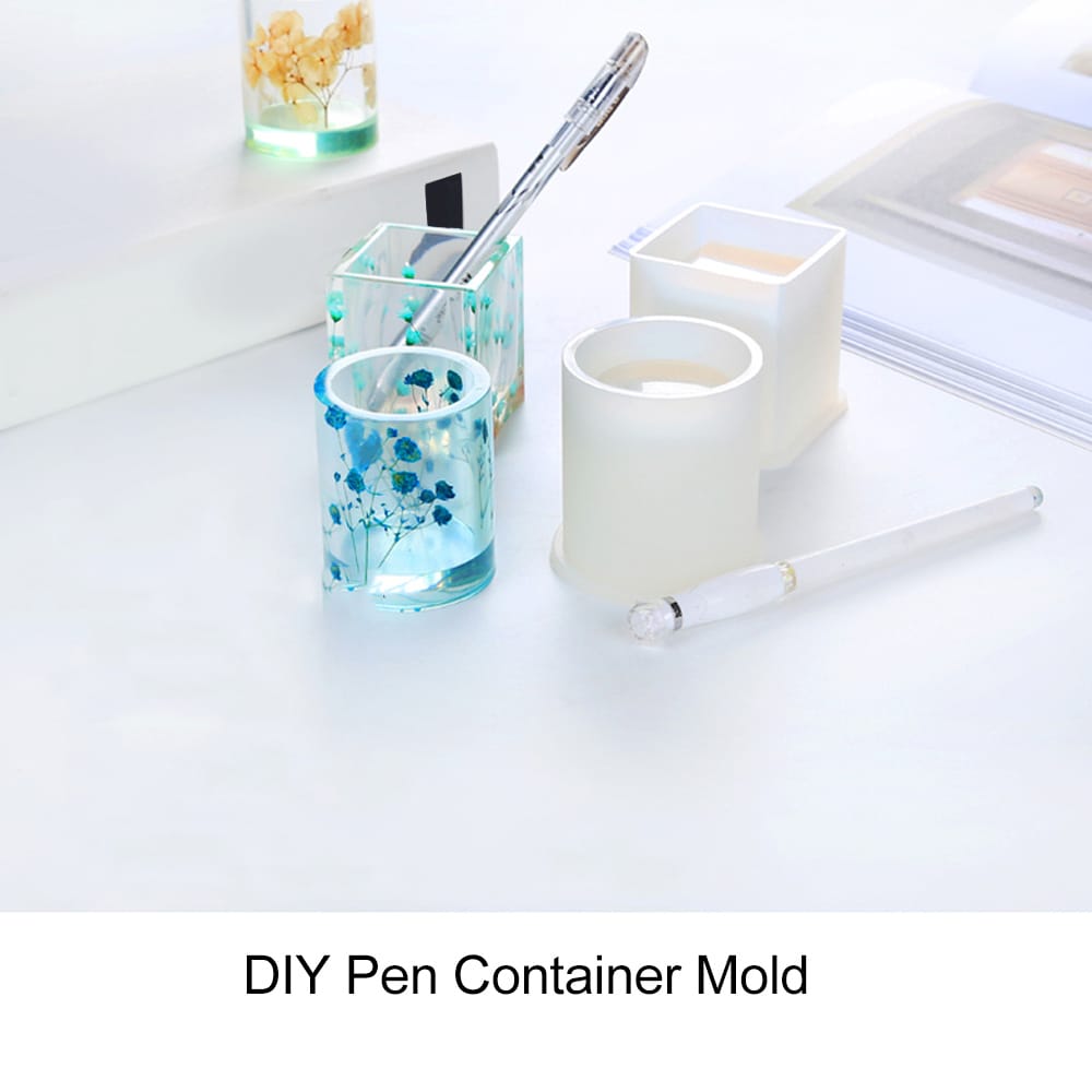 Silicone Molds DIY Making Crafts Decoration Pen Container - Square Shape