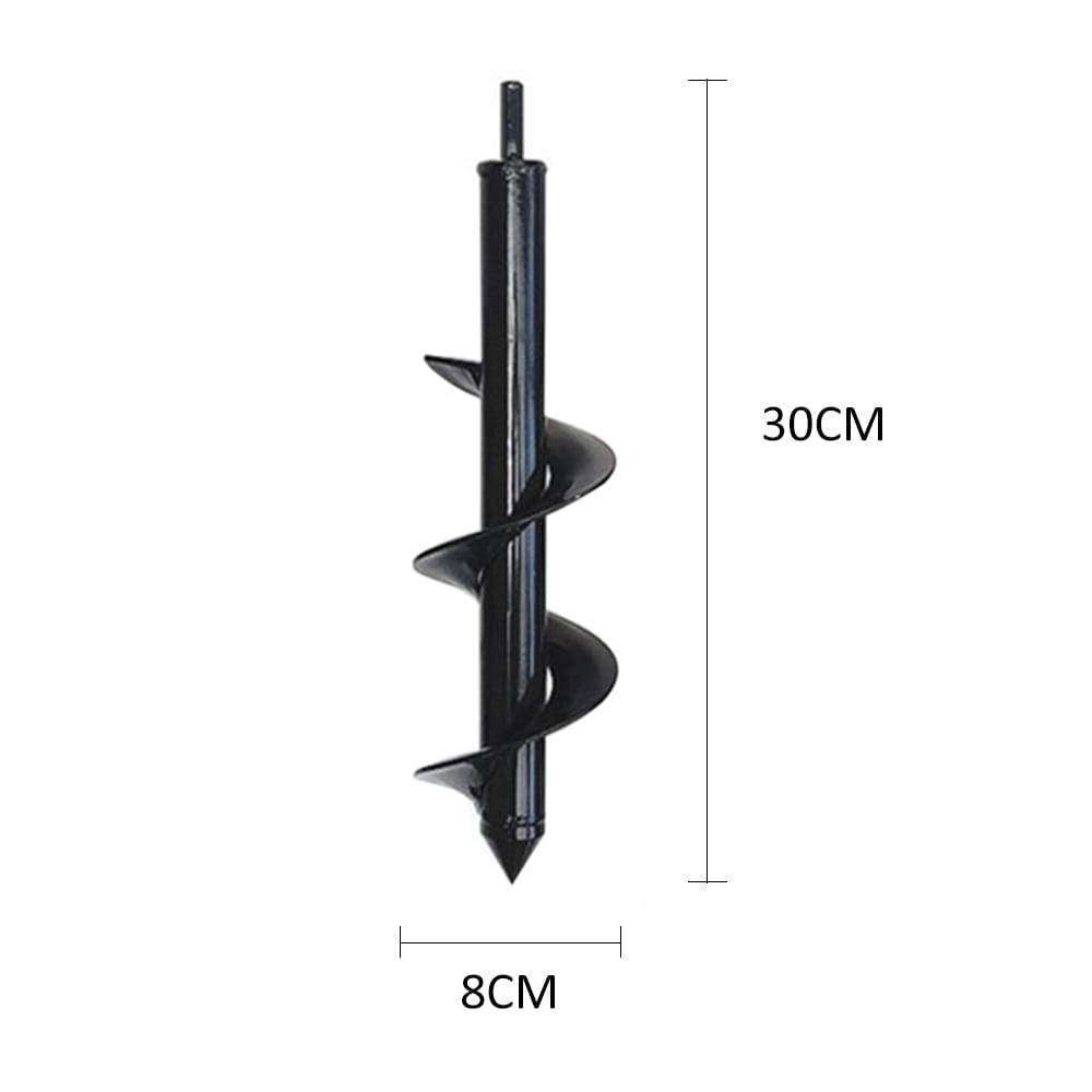 Earth Auger Spiral Drill Bit Electric Garden Planting - 30 & 8cm