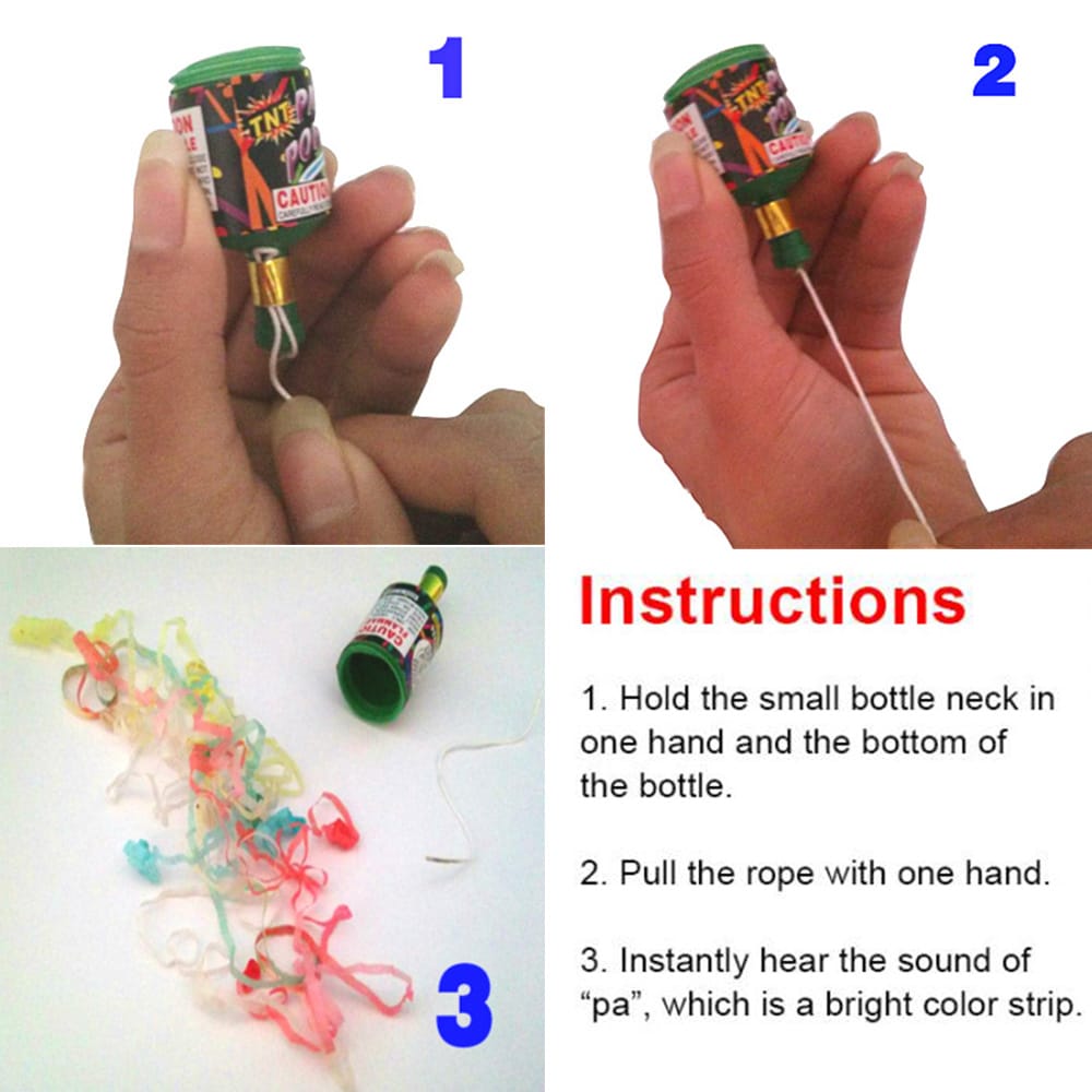 Party Poppers Confetti Cannons 72 Pack for Christmas