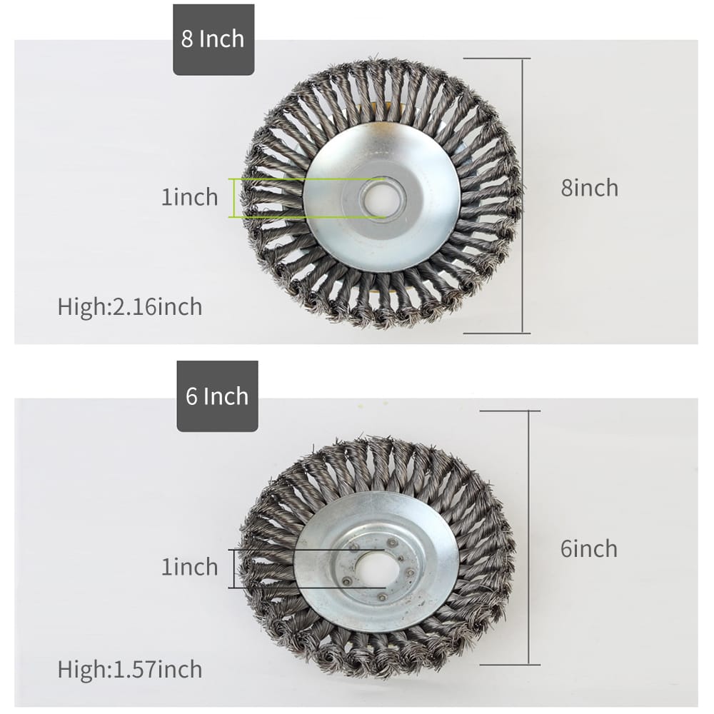 Trimmer Head Brush Cutter Outdoor Lawn Mower Head Steel Wire - 8 Inch