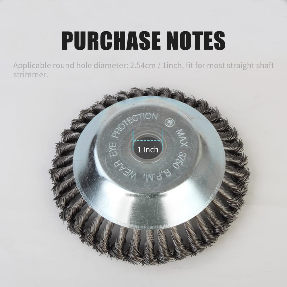 Trimmer Head Brush Cutter Outdoor Lawn Mower Head Steel Wire - 8 Inch