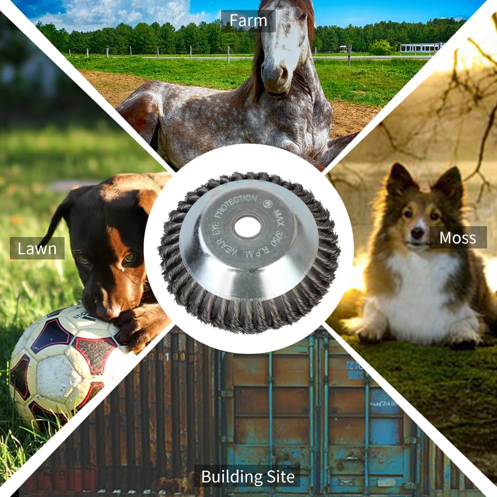 Trimmer Head Brush Cutter Outdoor Lawn Mower Head Steel Wire - 8 Inch