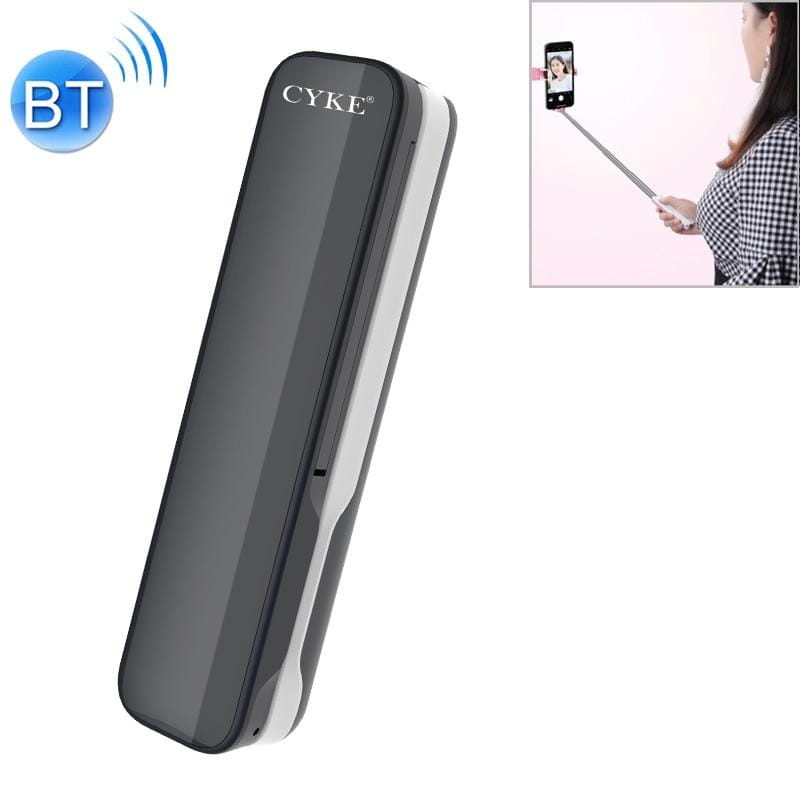 CYKE M1 Mini Universal Foldable Hidden One-piece Wireless Bluetooth Selfie Stick without Fill Light (Black)