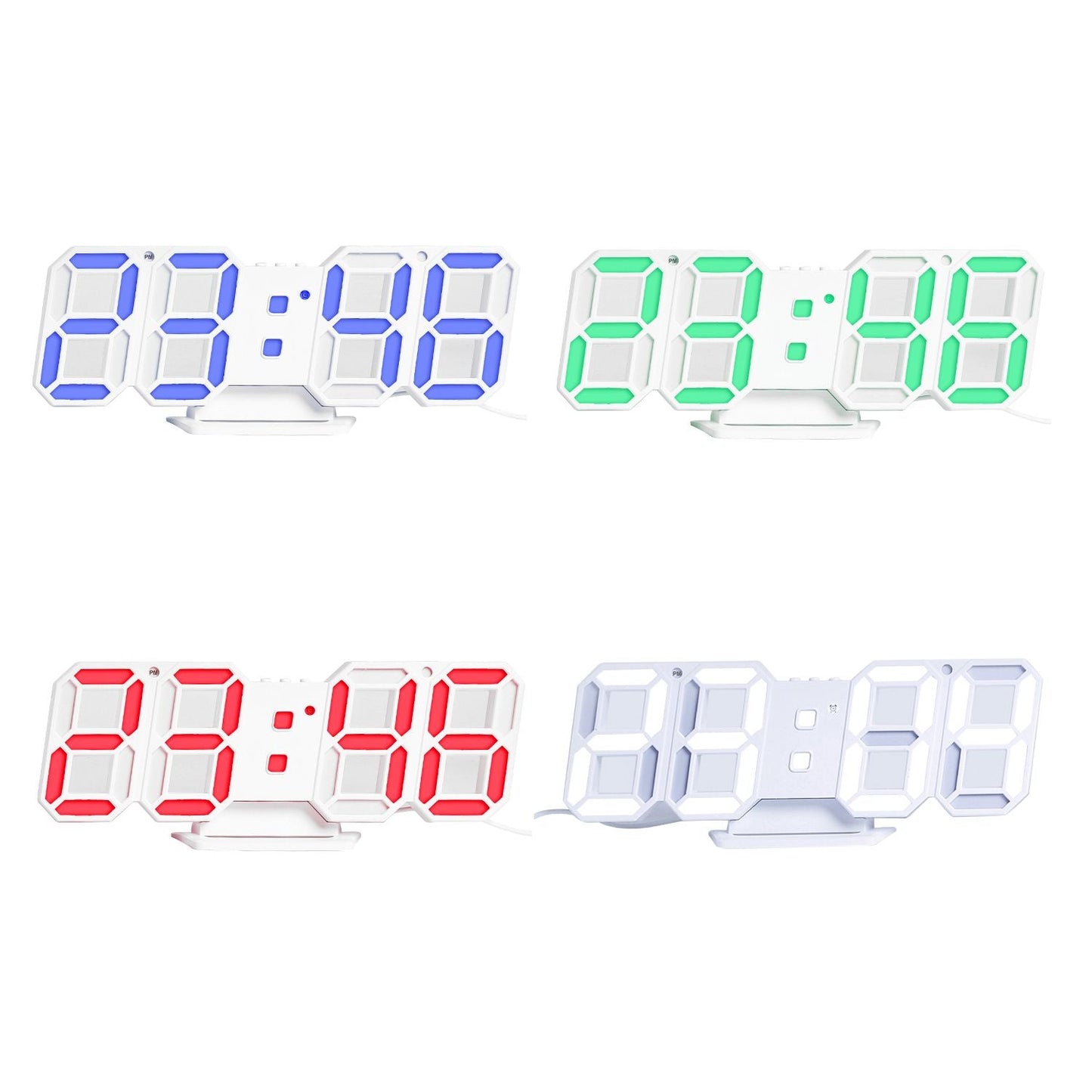 3D LED Digital Clock Electronic Table Clock Alarm Clock Wall