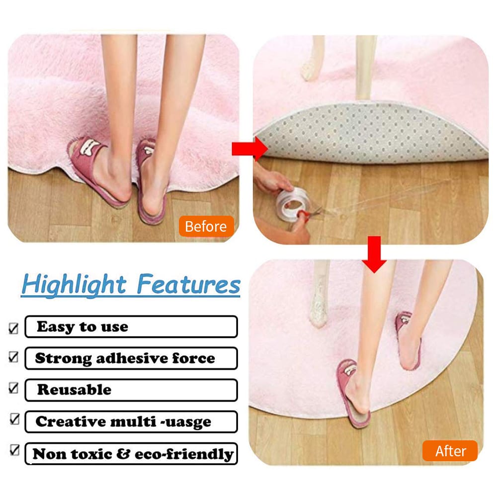 Nano Tape Roll Double Sided Adhesive Tape 3.3 Foot Traceless