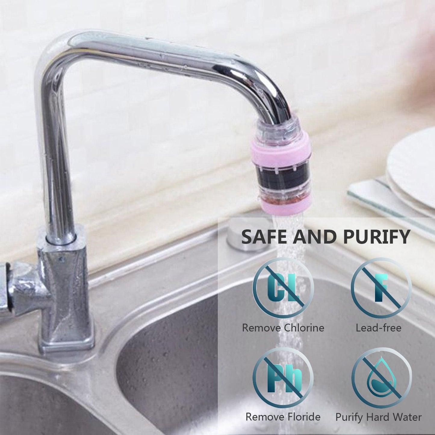 Faucet Water Filter Purifier Magnetic Kitchen Tap Filtration