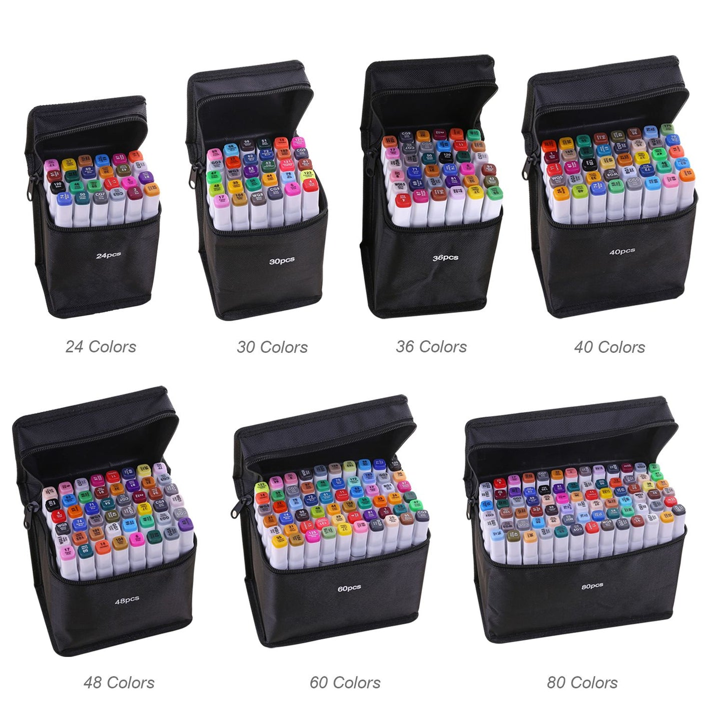 40 Colors Markers Dual Tip Marker Pen Sketching Writing - 40