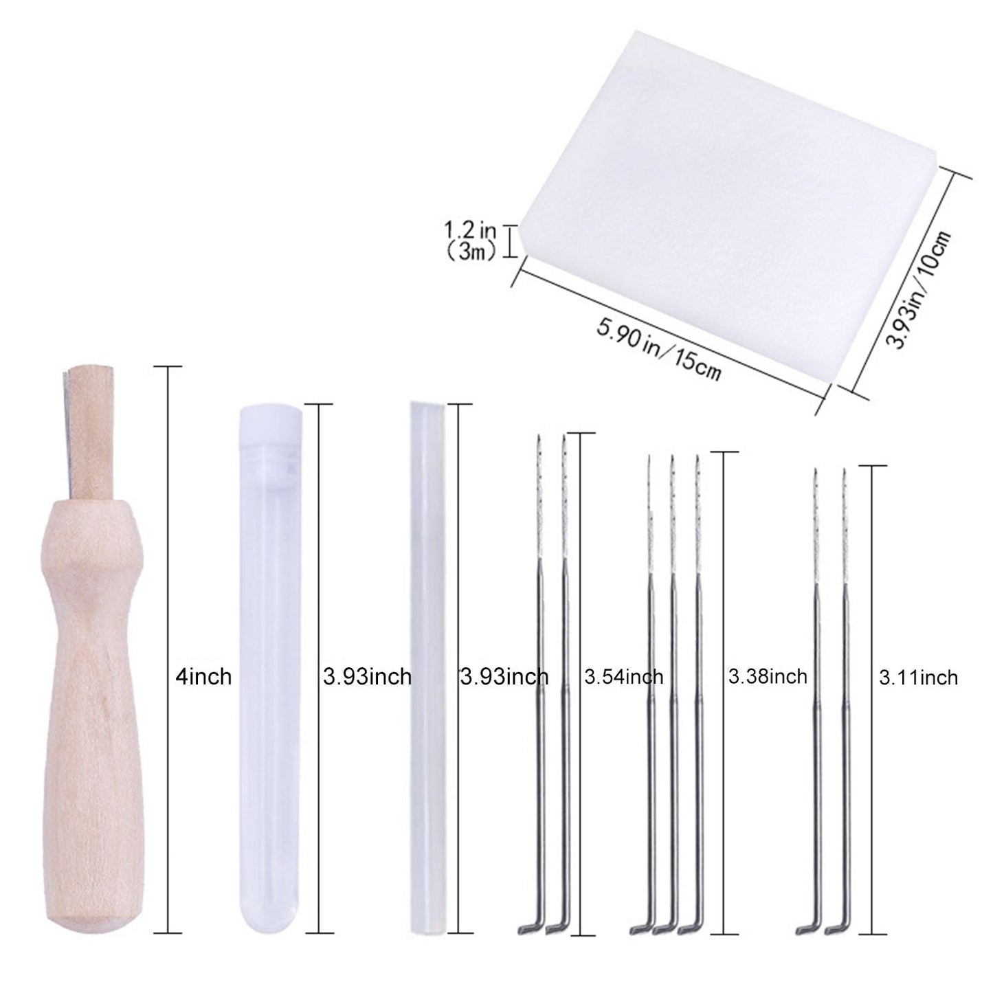 Needle Felting Kit Wool Roving 25 Colors Set Needle Felting